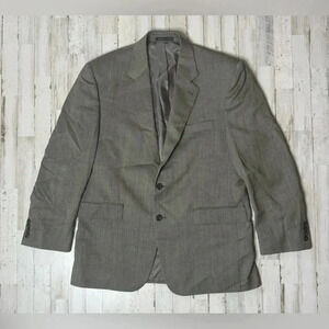 Chaps Blazer Mens 42R Gray Spripe Sport Coat Jacket